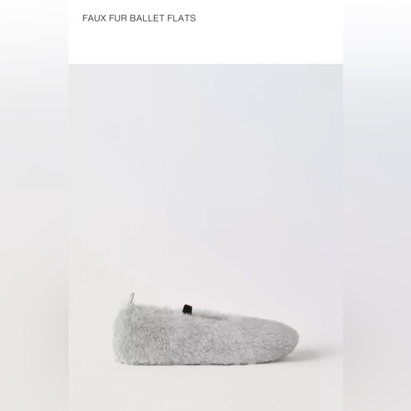 Zara Kids Soft Gray Faux Fur Ballet Flats
Zara Size 29 - Picture 7 of 8